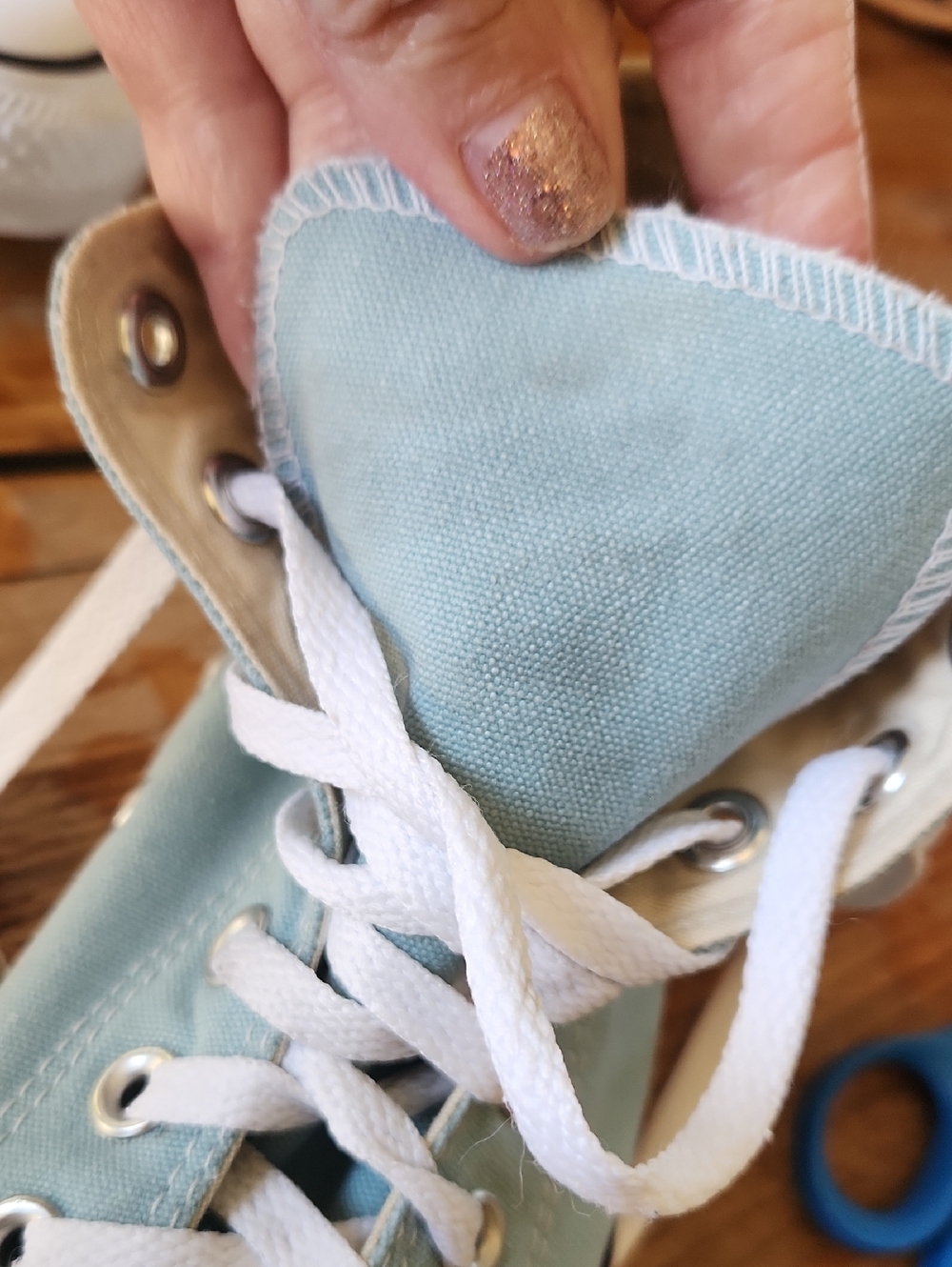 Converse Chuck Taylor Light Blue High Top Sneakers in Size M7 W9 - Picture 14 of 16